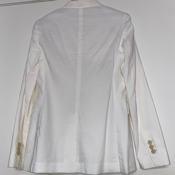 THEORY Classic Blazer Eco White Crunch Wash Size 0 NWT - Picture 7 of 10